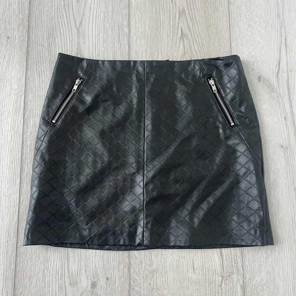 Cynthia Rowley Faux Leather Miniskirt